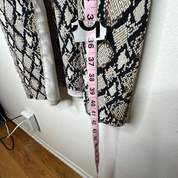 Joie Porcelain Bethwyn C Snakeskin Print Wrap Style A-Line Cap Sleeve Dress SM - Picture 6 of 16